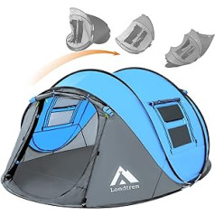 4 Person Pop Up Tent Waterproof Automatic Setup 2 Door Instant Family Tent for Camping Hiking Travel