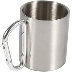 Camping Cup Pot Camping Mug Water Cup Coffee Cups Stainless Steel Portable Travel Mug Hiking Outdoor Sports with Handle