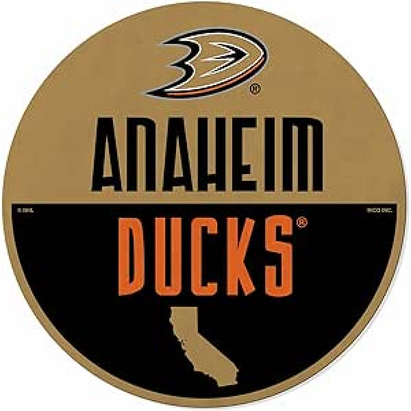 Rico Industries NHL Anaheim Ducks klasiskās formas piegriezuma vimpelis — mājas un viesistabas dekors — mīksta filca EZ piekarināšana