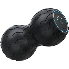 Wave Duo Wave Series - Ergonomically Shaped Foam Roller - Bluetooth® Enabled - Muscle Foam Roller for Back, Neck and Spine + 5 Adjustable Vibration Frequencies in the Therabody App