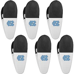 Siskiyou Sports NCAA North Carolina Tar Heels Chip Clip magnēti, iepakojumā 6, balts, viens izmērs