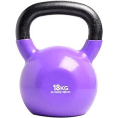 ZXQZ Fitnesa hanteles Kettlebells Čuguna Kettlebell Svars Krāsaini Vinila Kettlebells Visa ķermeņa trenēšanai un spēka treniņiem, no 2 kg līdz 28 kg Rozā maza hantele