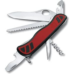 Victorinox Swiss Army Knife, Schweizer Taschenmesser, Forester M, Multitool, 10 Funktionen, Klinge, gross, Dosenöffner, Schraubendreher 3 mm, Einhand, Feststellklinge