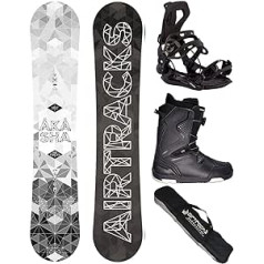 Airtracks Akasha Wide Hybrid Rocker Snowboard Set + Snowboard Binding Master + Snovborda zābaki + Sb soma 152 157 159 162 cm