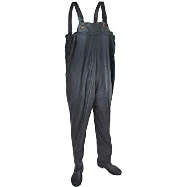 ISO TRADE Waders Size 40-46 Fishing Trousers with Boots Waders Pond Trousers 408, Size: 42, blue