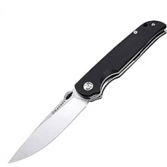 Harnds Vanguard Folding Knife Compact EDC with D2 Steel Blade Pocket Knife G10 Handle with Thumb Stub Liner Lock and Reversible Two-Position Pocket Clip