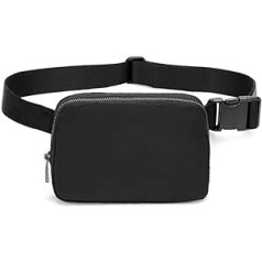 REZSOVEE Fanny Pack Fanny Pack for Men and Women, Fashion Waist Bags, Small Crossbody Bag for Travel, Workout, Running, Hiking, Black, black