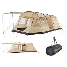 Grand Canyon Dolomiti 6 Tent for 6 People, Family Tent, 3 Entrances, Separable Sleeping Area, Large Living Area, Many Storage Space, Easy Assembly, Sewn-in Floor Tray, Camping