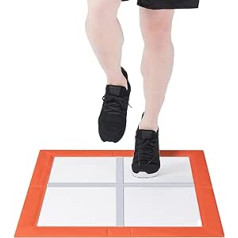 Anulely 4 vnt Agility Cube, Agility Grid | Treniruočių kilimėlis ir kvadratinių judrumo treniruoklių tinklelis, nešiojamas kojų treniruoklis vyrams ir moterims, vidaus ir lauko vikrumo treniruoklis greičiui