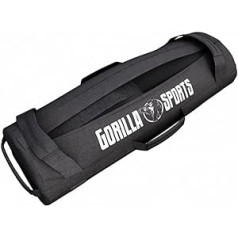 GORILLA SPORTS® Fitness Power Bag - 20/30 kg, pildīts, metāla smiltis, regulējami atsvari, ar 6 rokturiem, smilšu maiss, svara maiss, pamatsoma, smilšu maiss, funkcionālam treniņam, spēka treniņam, treniņam