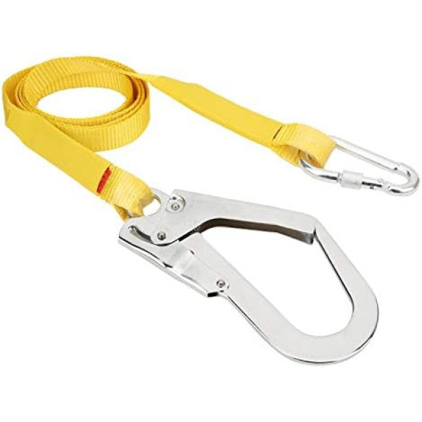 Akozon Air Work Safety Hook, 1 Outdoor Mountaineering Climbing Roofer Safety Belt Protective Harness Lanyard Hook Equipment Piece Outdoor Climbing Roof Air Work Safety Belt Personal