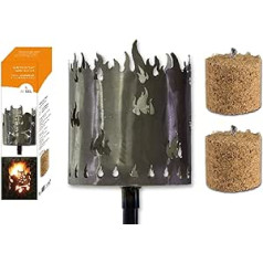 Garden Torch Flames 140 cm Fire Bowl Metal + Handle + 2 x Fuel 64090 F77