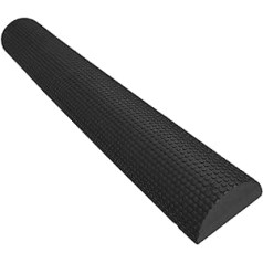 chiwanji Half Round Foam Roller Foam Roller 200kg Load Balance Durable Half Round Foam Roller Neck for Women Men Black 90cm x 7.5cm