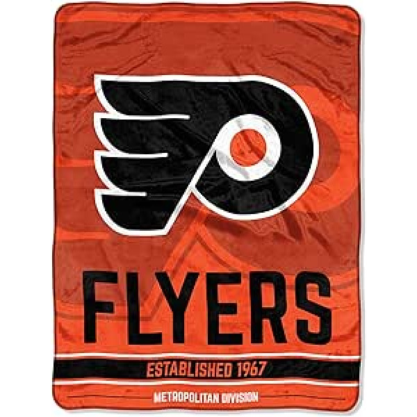 Northwest Company Unisex-Erwachsene Break Away NHL Philadelphia Flyers Micro-Raschel-Überwurf, 116,8 x 152,4 cm, 46