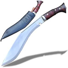 Survival Kukri - 30 cm ilgio Khukuri Machete su ašmenimis - Rankų darbo - Idealiai tinka stovyklavimui, medžioklei ir kovai - Tikras Kukri