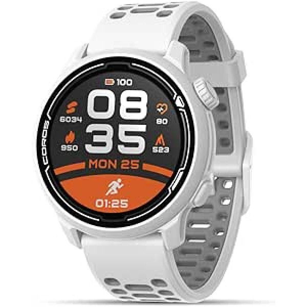 COROS PACE 2 Premium GPS sporta pulkstenis ar neilona vai silikona siksnu, sirdsdarbības monitoru, 30 stundu GPS pilnu akumulatoru, barometru, ANT+ un BLE pieslēgvietām, Strava, Stryd un TrainingPeaks