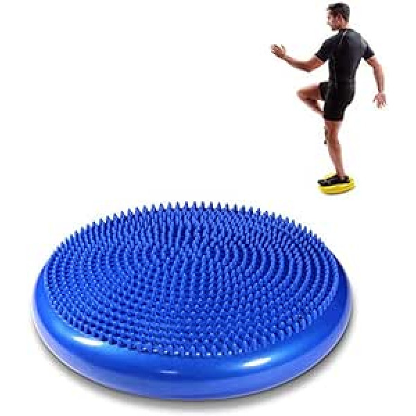 XGYUII PVC Core Balance Disc Joga Balance Pad Piepūšamais Masāžas Līdzsvara šķīvis spilvens Sūtīt Gaisa sūknis Adata Birojs Mājas Skola 33 cm Zils