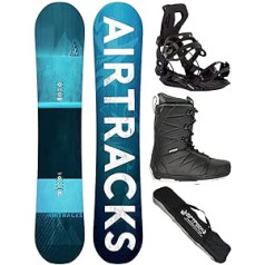 AIRTRACKS snovborda komplekta dēlis Blue Drifter Wide Hybrid Rocker + Snowboard Binding Master + snovborda zābaki + Sb soma 150 155 160 164 cm