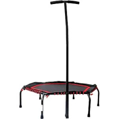 Ultrasport Fitness Trampoline, 5-Way Height-Adjustable Handle, Very Quiet Rubber Rope Suspension, Suitable for Jumping Fitness & Indoor, High-Quality Jumping Mat, Super Jumping Dynamics, 3 Variations