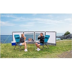 BERGER Camping Wind Protection 130 x 460 cm Privacy Screen Garden Beach Wind Protection with Viewing Window, Outdoor Privacy Screen Can Be Used as a Tent Tarpaulin for Picnic, Barbecue