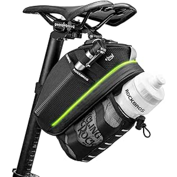 ROCKBROS velosipēdu sēdekļu soma 1,5 l skrāpējumiem izturīga velosipēda soma ar pudeles turētāju Velosipēda sēdekļa soma MTB šosejas velosipēda salokāmajam velosipēdam