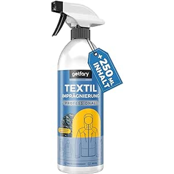 getfary Waterproofing Spray Jacket 750 ml – spēcīgs ūdensizturīgs aerosols tekstilizstrādājumiem, āra apģērbiem, Gore-Tex, Sympatex, Softshell utt.