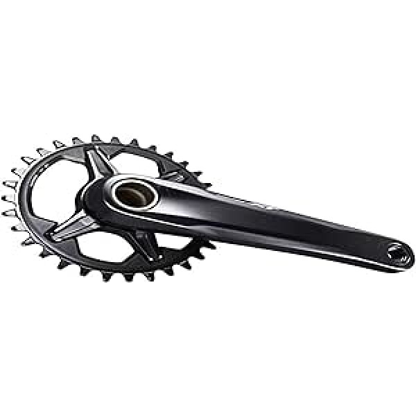 Shimano Unisex — pieaugušajiem Deore XT kloķa sviru komplekts, melns 175 mm