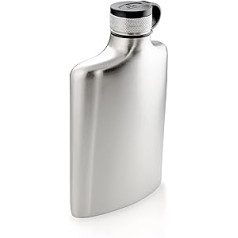 Gsi Outdoors Glacier Stainless Hip Flask 8 unces Hip Flask, Unisex Adult, sudraba, 8 unces