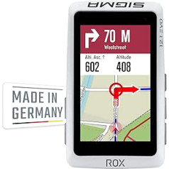 Sigma ROX 12.1 EVO pamata komplekts - balts velonavigācijas velosipēds Eiropa Bluetooth, GPS, GLONASS