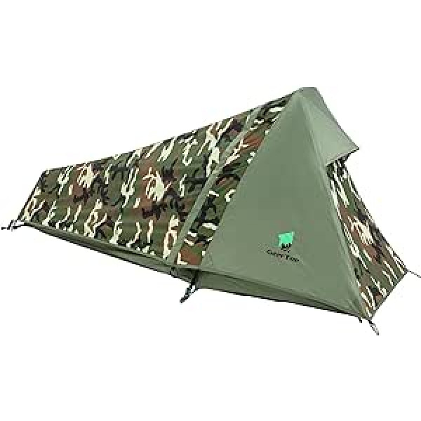 Geertop Bivouac pārgājienu kempinga telts mini komplekts, viegls 213 x 101 x 91 cm augstums (1,5 kg), 1 persona, 3 līdz 4 sezonas āra kempingiem, pārgājieniem, ceļošanai un kāpšanai