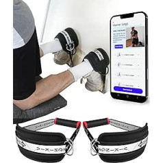 Vikingstrength Nordic Hamstring Curl Assistant Strap Super Stabilitāte, Nordic Curl mājas fitnesa aprīkojums, vēdera muskuļi, sēžamvieta, augšstilbi, ātruma + vingrinājumu rokturi, potītes siksna + VStrength