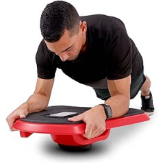 GoSports Core Hub Fitness Plankboard with Smartphone Integration for Full Body Workout, Choose Between Blue and Red