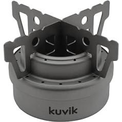 Kuvik Titanium Alcohol Cooker - Ultralight and Compact Stove for Backpacking, Camping and Survival