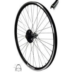 Redondo 28 collu e-velosipēda aizmugurējā riteņa ritenis 4D melns loks + 8 ātrumu Shimano disks