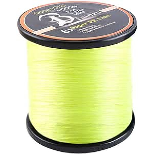 LSHEL Braided Fishing Line 8 x 1000 m PE Super Strong Braided Lines