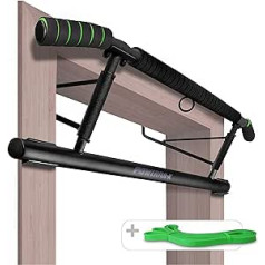 POWERFUL-X pievelkamās stieņa durvju rāmis - daudzpusīgs fitnesa stienis - Durvju stienis bez montāžas - Pievilkšanas stienis Spēcīga kravnesība līdz 200 kg - Ideāli piemērots iesācējiem un pieredzējušiem lietotājiem