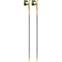 Leki Vertical K Poles, Natural Carbon-Bright Red, 120 cm