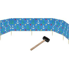 Garronda GAEX001 Beach Windbreak Privacy Screen 6 m Long Plus Rubber Hammer