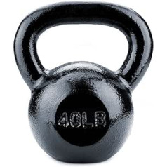 Crown Sporting Goods Black čuguna Kettlebell