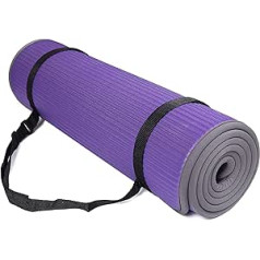 BalanceFrom Multipurpose Yoga Mat Extra Thick High Density Non-Slip Yoga Mat with Carry Strap 72