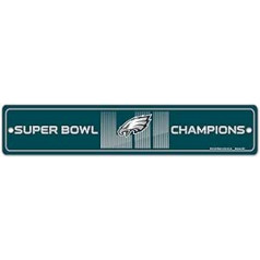 Wincraft NFL Philadelphia Eagles Super Bowl LII čempionu ielas zīme 4 x 19 collas