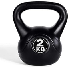 ZXQZ Fitnesa hantele Kettlebell Black Heavy Kettle Bell spēkam un kardio treniņiem, maza hantele (izmērs: 2kg)