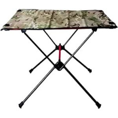 EVURU Tables and Chairs Alloy Folding Table Outdoor Grill Camping Leisure Oxford Cloth Table Camping Table Adjustable (Colour: Camouflage Colour)