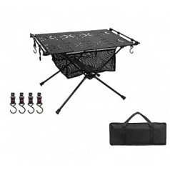 YIWENG IGT Portable Folding Table Made of Aluminium Alloy, Multifunctional, Ultralight, Barbecue, Camping Table, Hiking, Roll-Up Desk with Storage Bag for Barbecues, Picnics, Hiking, IGT