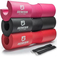 GENESIS SYSTEMS Squat Pad Stieņa paliktnis gurnu piespiešanai, pietupieniem, izklupieniem, Glute Bridge - Putu spilventiņš svarcelšanai, kakla un plecu atbalstam - Stieņa spilvens