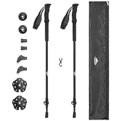 Cascade Mountain Tech Trekking Poles - Carbon Fibre Walking or Hiking Poles with Quick Adjustable Locks