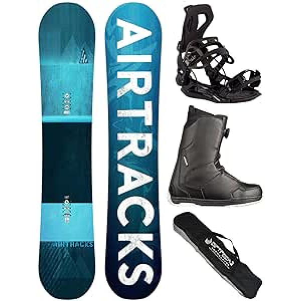 AIRTRACKS snovborda komplekta dēlis Blue Drifter Wide Hybrid Rocker + Snowboard Binding Master + snovborda zābaki + Sb soma 150 155 160 164 cm