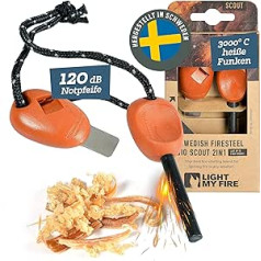 Light My Fire, Fire Steel Scout – Fire Steel Outdoor with 3,000 Ignitions – Diameter 6.3 mm Ferro Rod – Flint Survival Set from Sweden – Camping Flint Outdoor – Magnesium Fire Starter Set