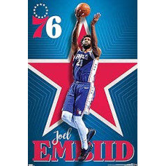 Trends International NBA Philadelphia 76ers-Joel Embiid 20 Wandposter, 37,4 x 56,8 cm, Premium ungerahmte versija