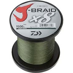 Daiwa J-Braid X8, 1500m tumši zaļa - pīta makšķeraukla